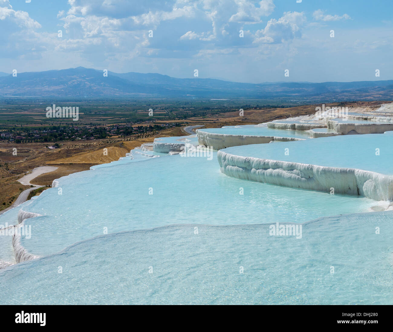 Pamukkale, Turquie - le célèbre hot springs Banque D'Images