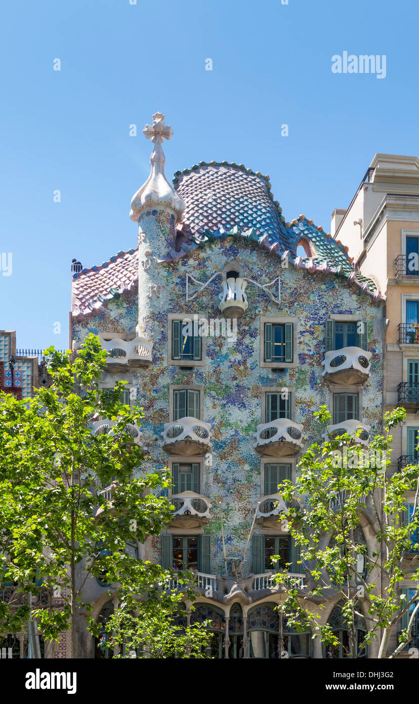 Casa Batllo, Barcelona, Espagne - un célèbre bâtiment de Gaudi Banque D'Images