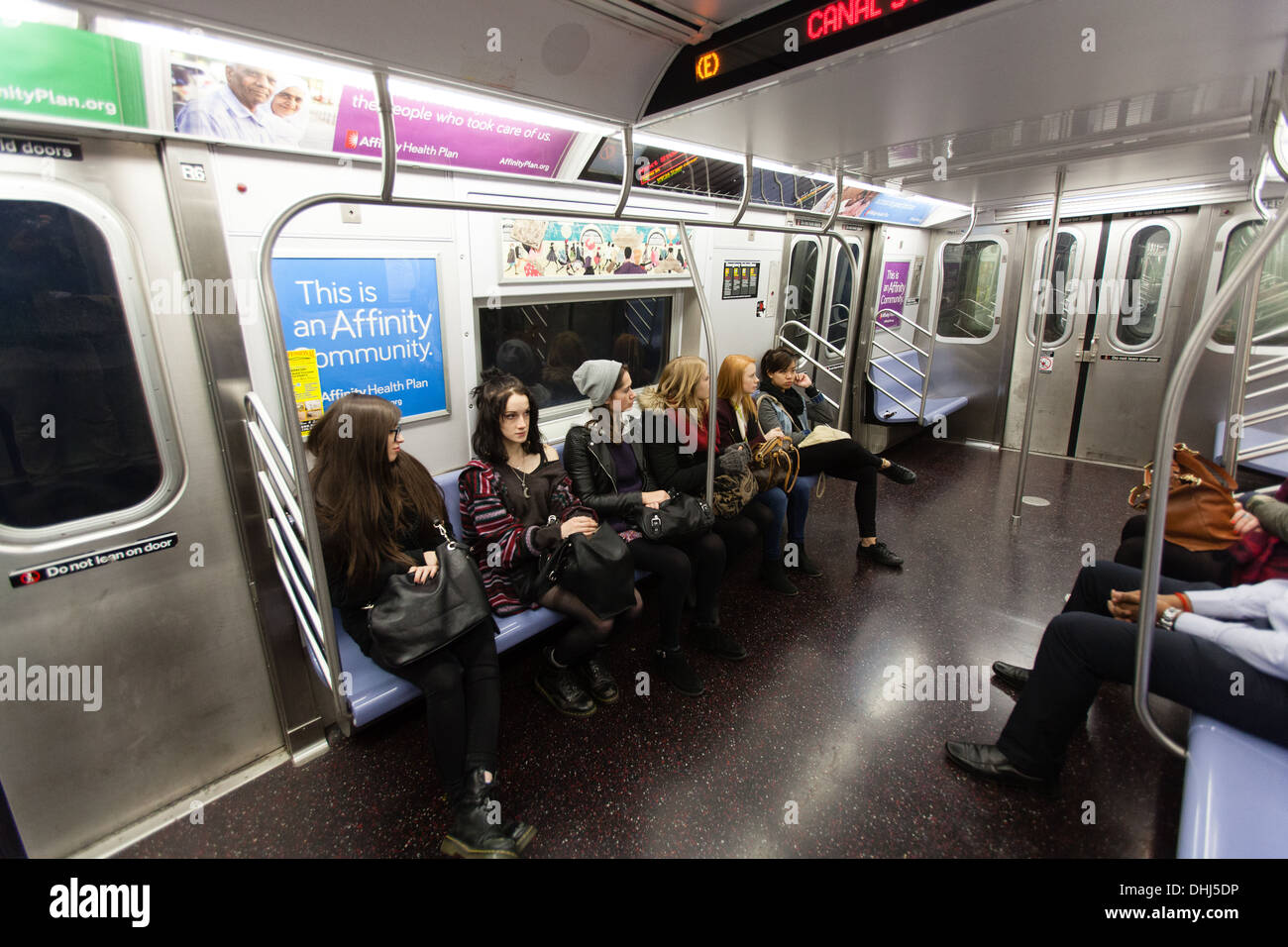 Métro Métro Train, Manhattan, New York City, États-Unis d'Amérique. Banque D'Images