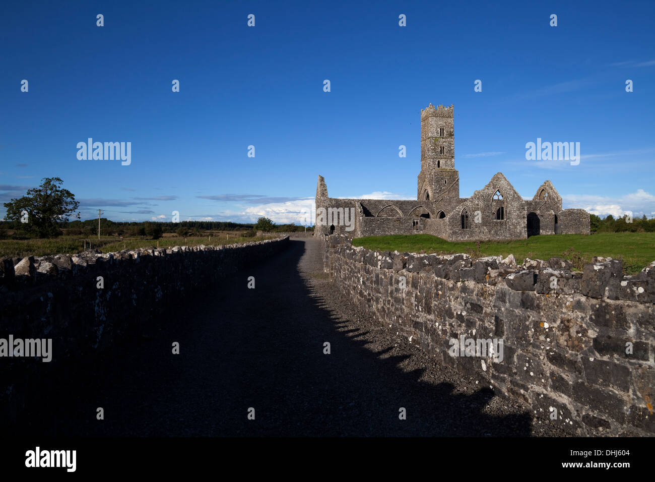 1353 Kilconnell Friary fondée sur l'emplacement d'un monastère franciscain fermé 6ème siècle au 17ème siècle, le comté de Galway, Irlande Banque D'Images