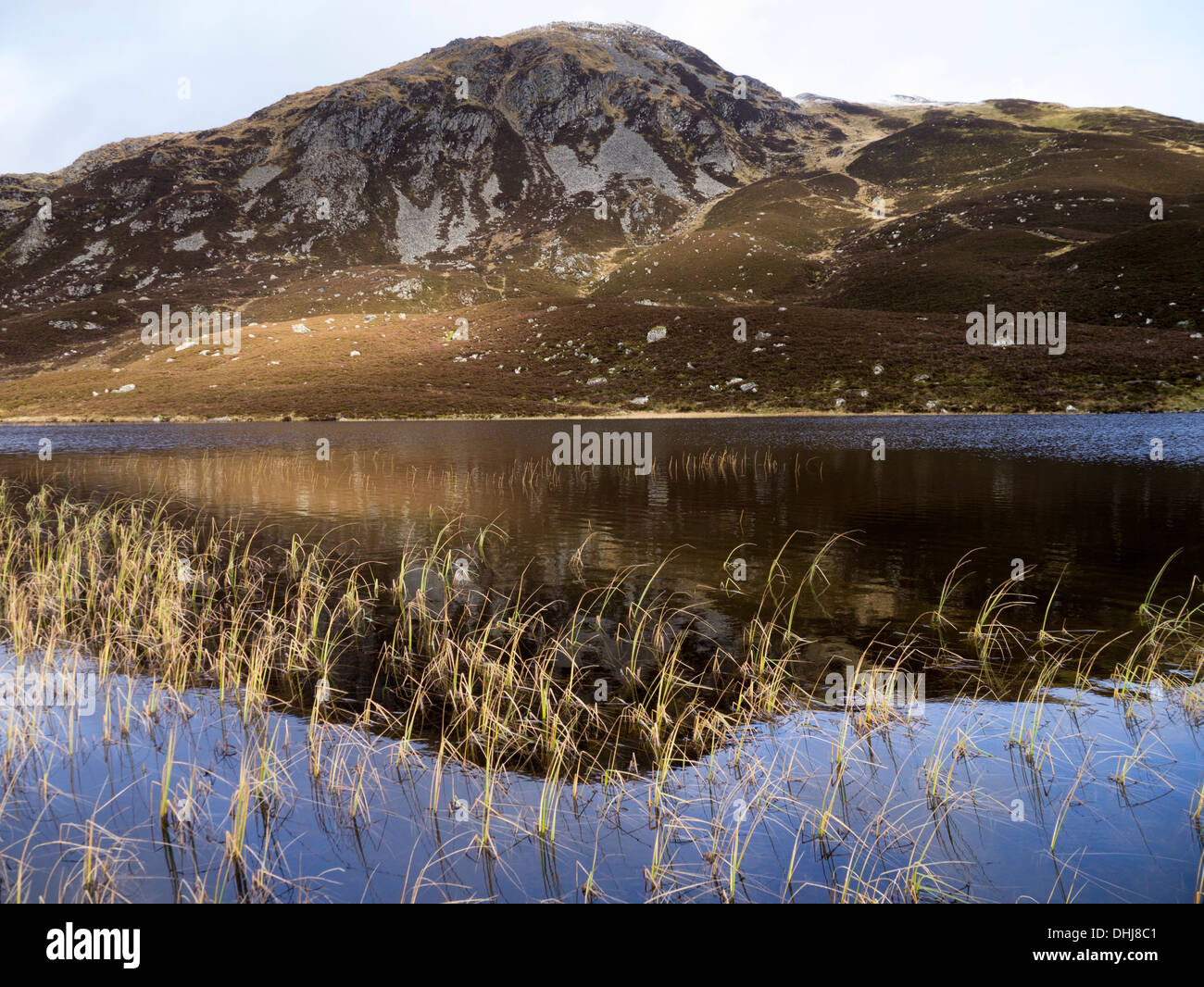 Le loch a' Dromore West sous Ben Vrackie, une montagne près de Pitlochry dans le Perthshire, Écosse Banque D'Images