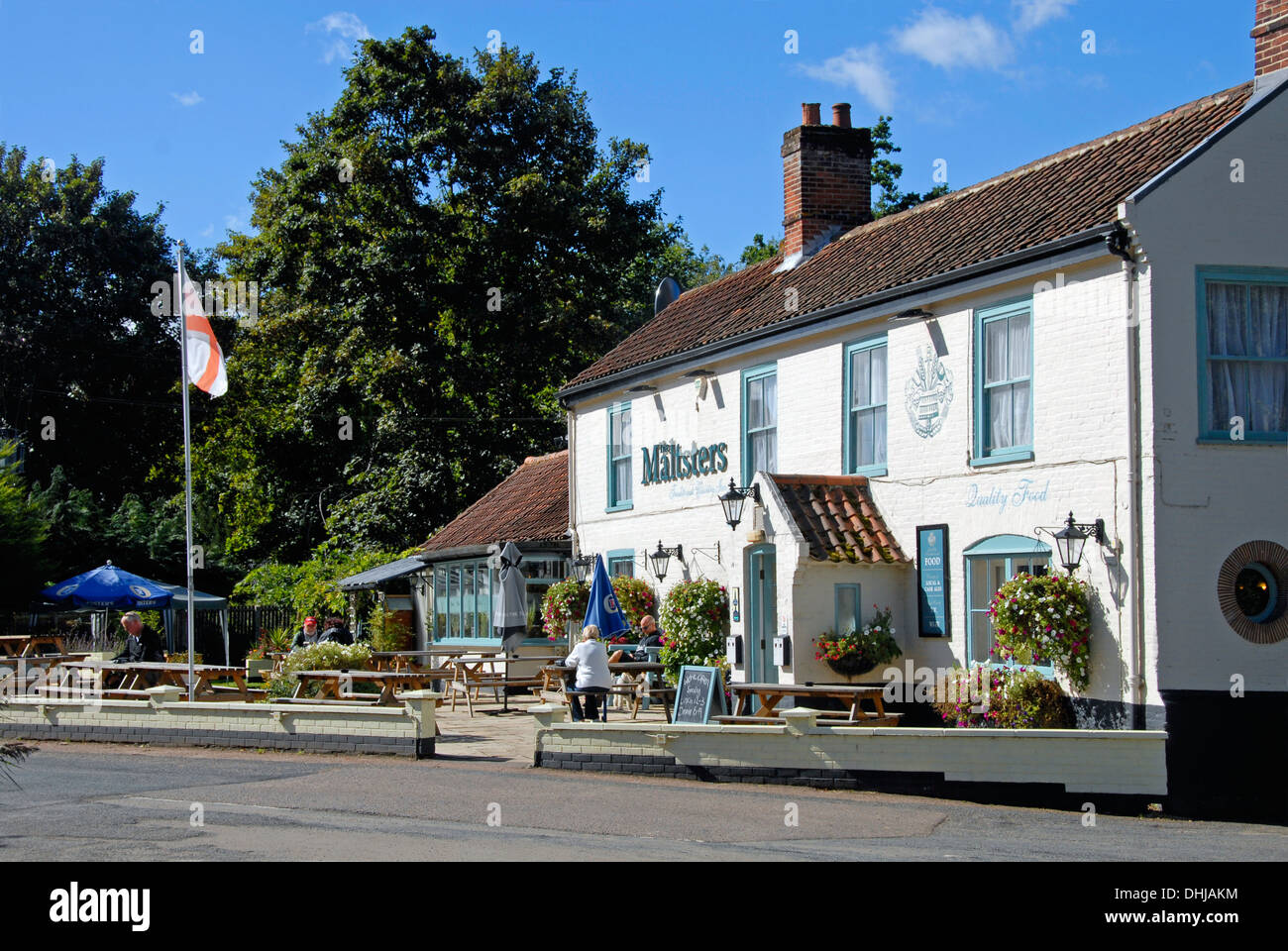 Les malteries public house, Ranworth, Norfolk, Angleterre Banque D'Images