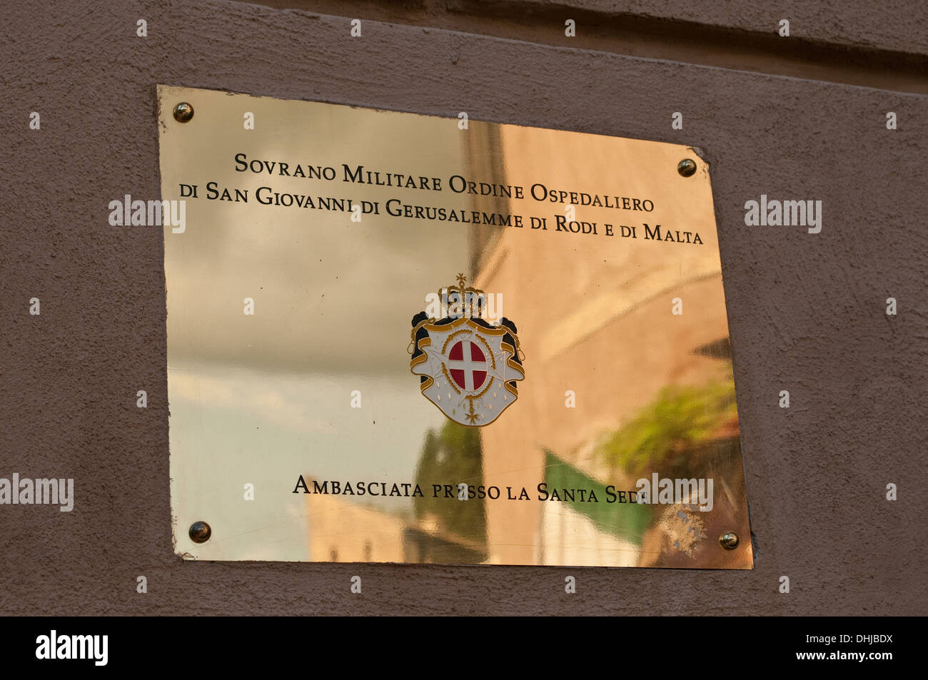 Ambassade de l'Ordre militaire souverain de Malte, Rome, Italie Banque D'Images