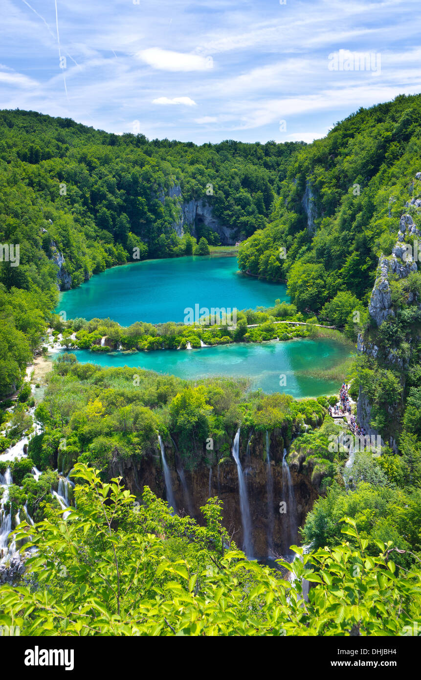Les plus belles de la Croatie Parc national des lacs de Plitvice - Banque D'Images