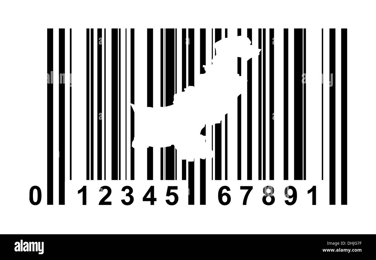 Le Pakistan shopping code barre isolé sur fond blanc. Banque D'Images