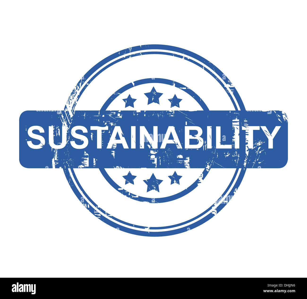 Sustainability business stamp isolé sur fond blanc. Banque D'Images