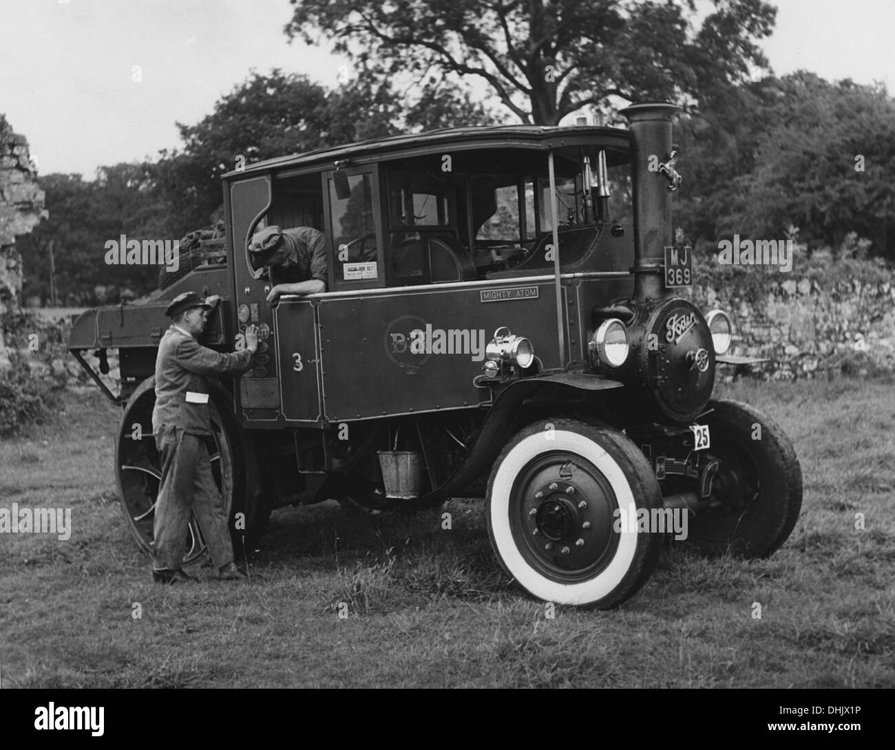 1932 camion Foden à vapeur de type D. À l'ancien rallye des véhicules commerciaux à Beaulieu 1957 Banque D'Images