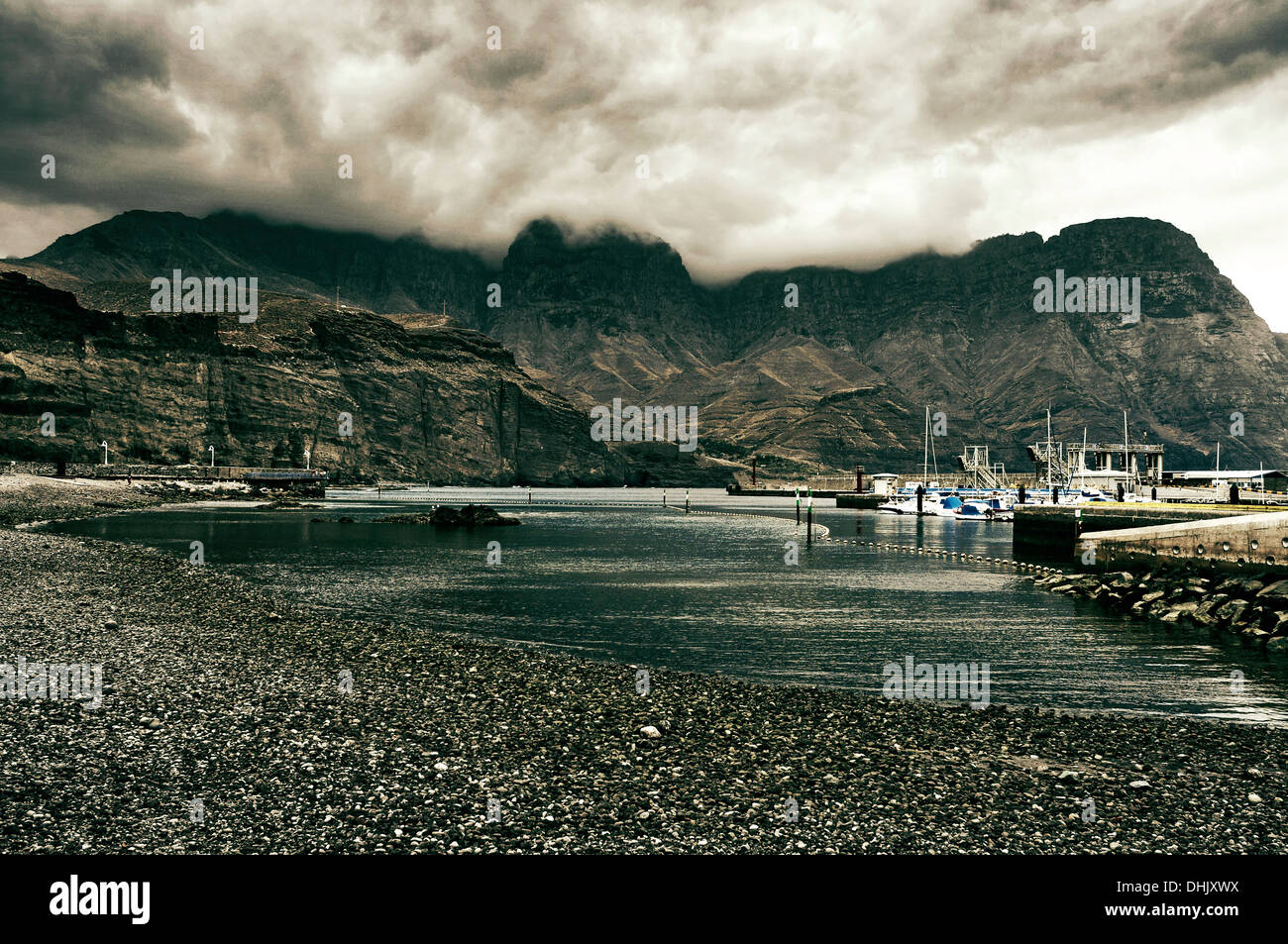 Vue de Puerto de las Nieves à Gran Canaria, Îles Canaries, Espagne Banque D'Images