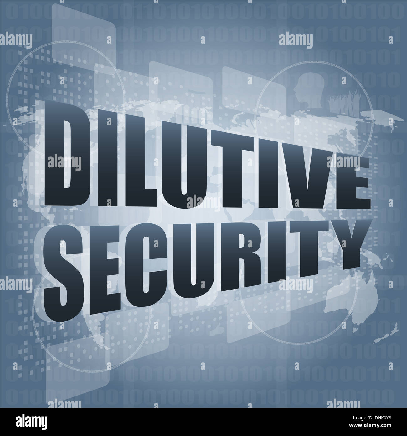 Dilutives sur digital touch screen Banque D'Images