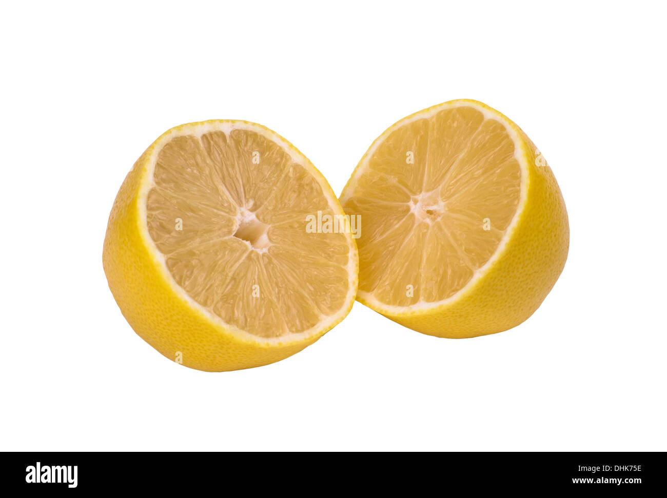 Close up de citrons isolated over white Banque D'Images