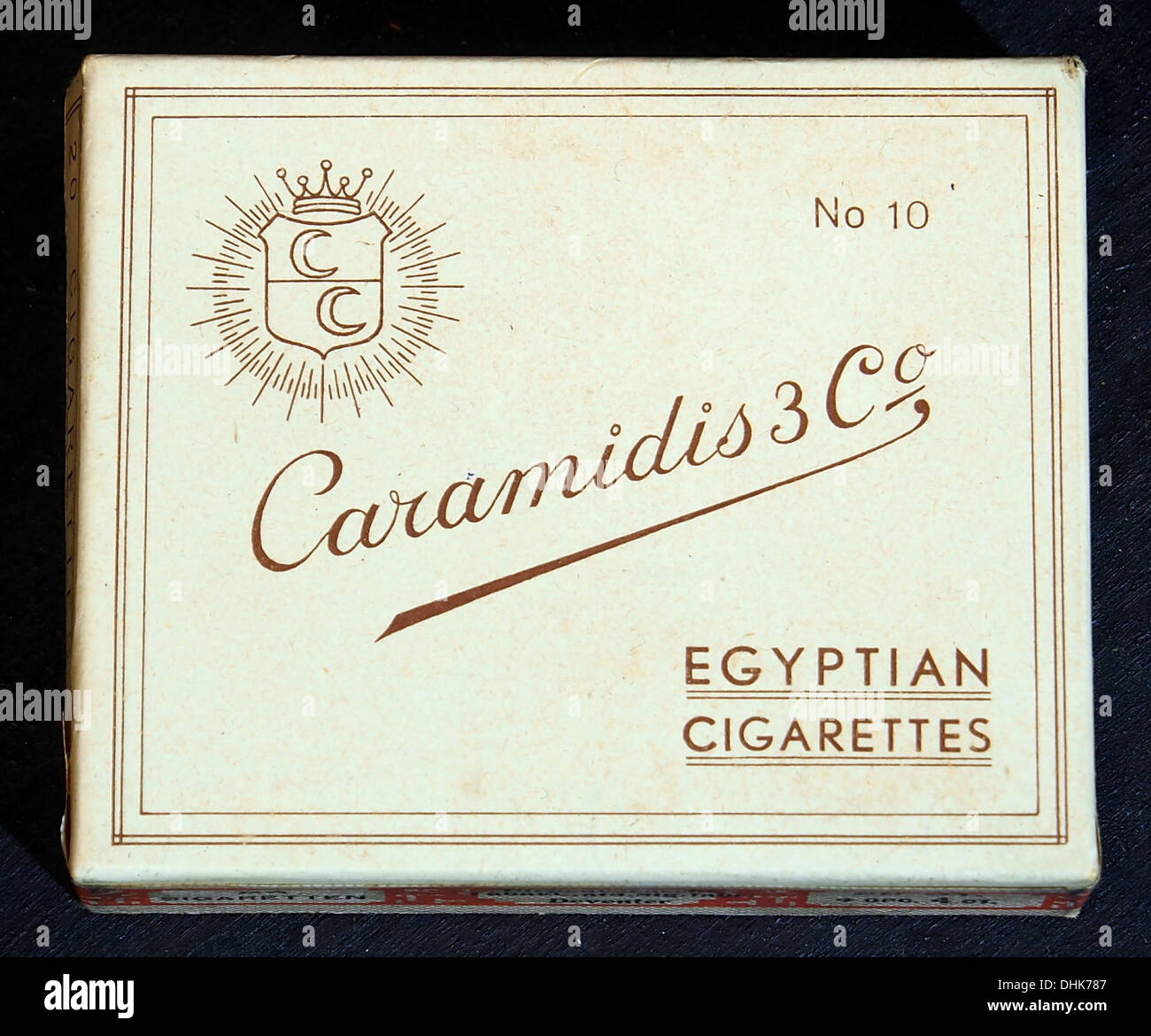 Caramidis 3 Co, No 10, les cigarettes égyptiennes Banque D'Images