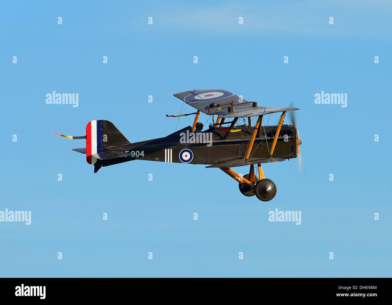 SE5a vintage WW1 RAF du biplan Shuttleworth collection.octobre journée de vol,Biggleswade,UK, 2013 Banque D'Images