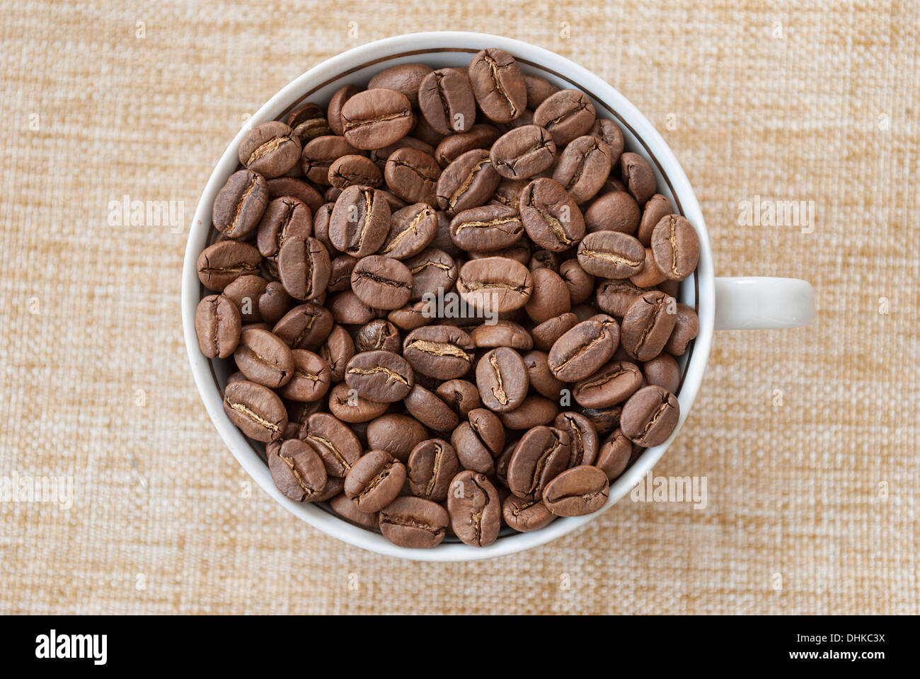 Tasse à café en grains la mise à Banque D'Images