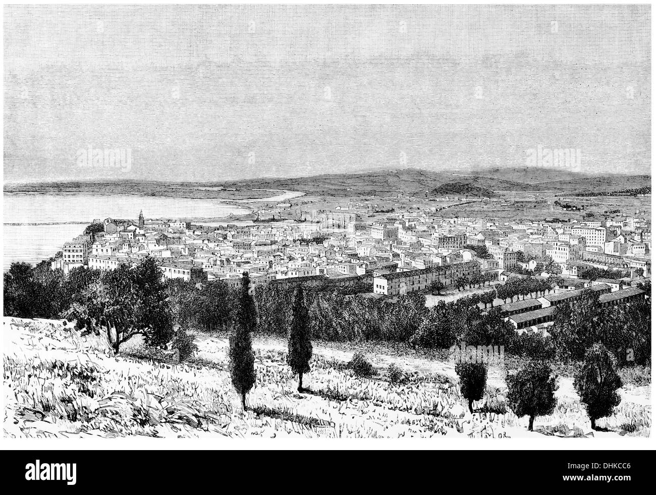 1888 Vue d'Algérie Annaba maintenant Banque D'Images