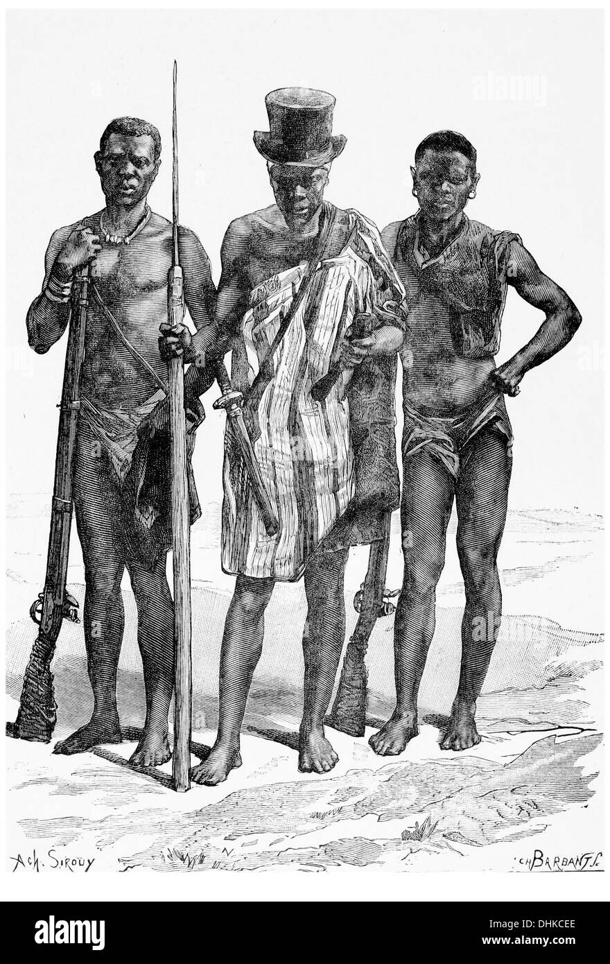 1888 Felup Casamanza Cassanga types Cap Roxo Banque D'Images