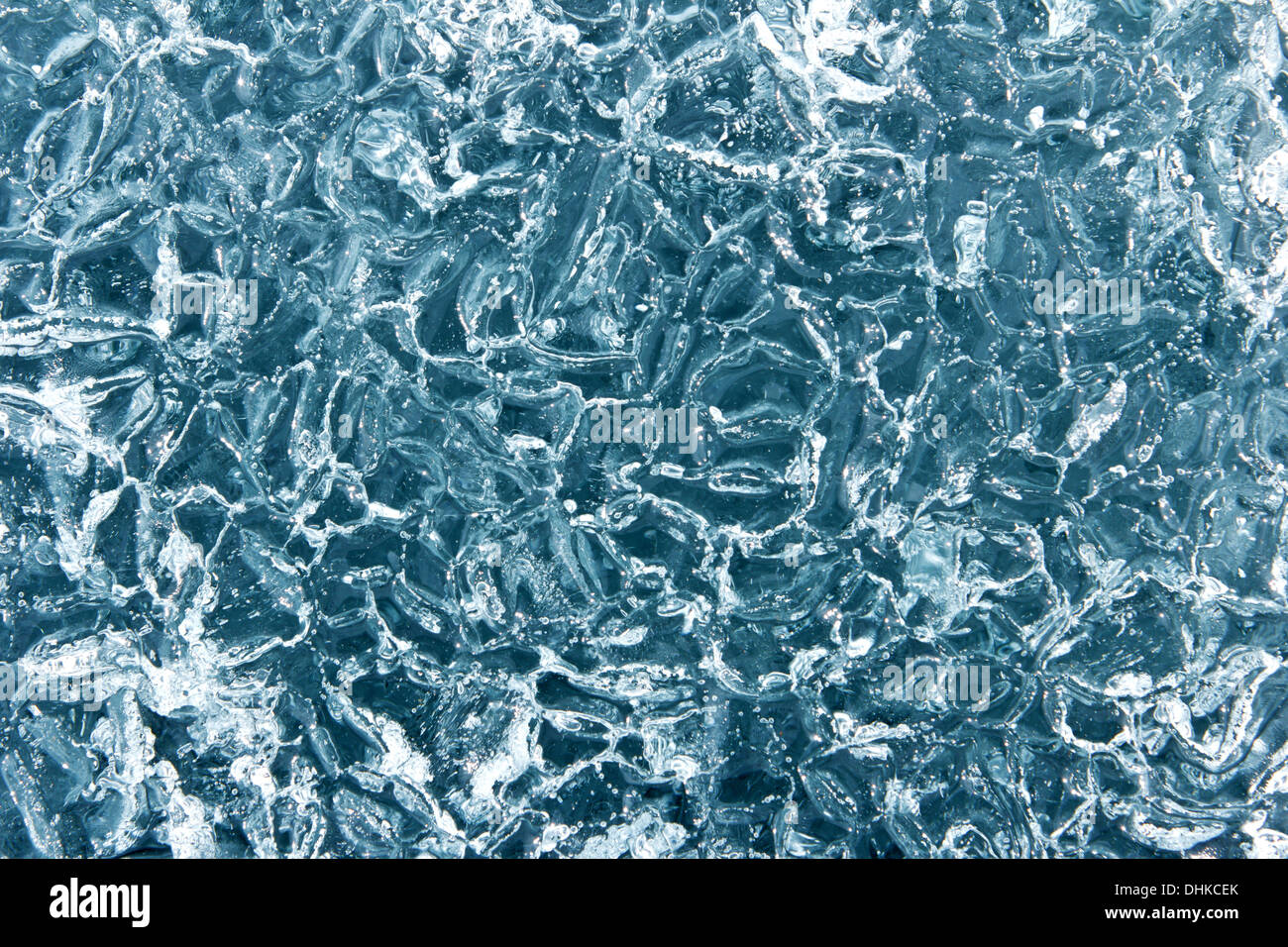 La texture de la glace des bulles de glace pure de Baikal Banque D'Images
