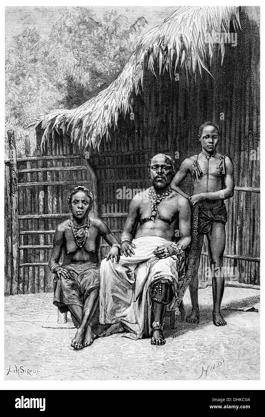 1888 Le roi d'Assini la Gold Coast Banque D'Images