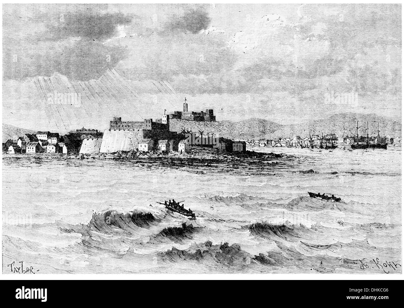 Le Château d'Elmina 1888 Gold Coast au Ghana Banque D'Images