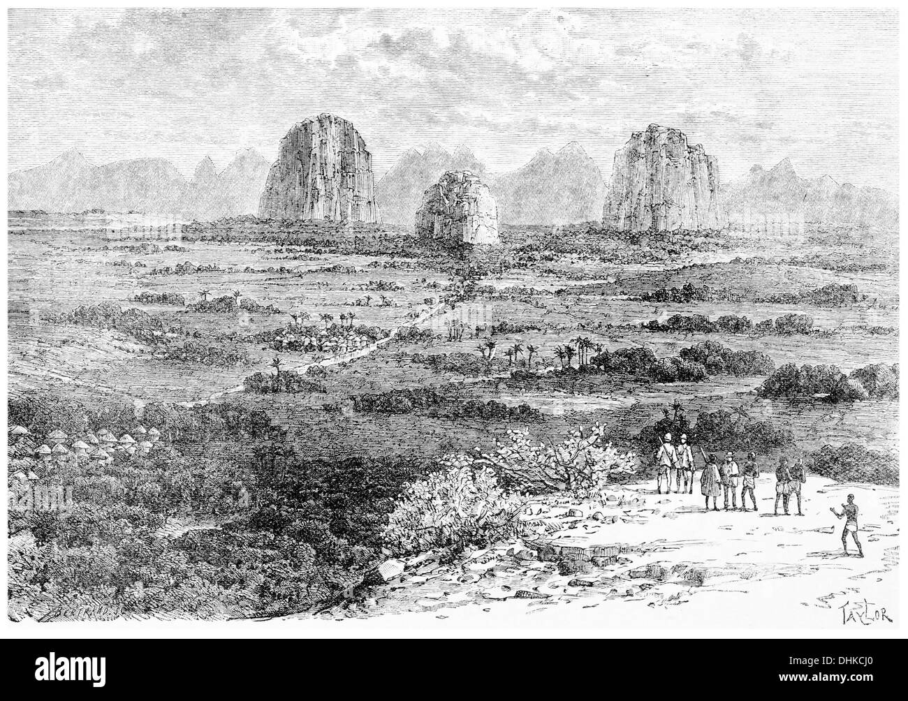 1888 Tembakounda La Tembi kundu Hill et la source du Niger Banque D'Images