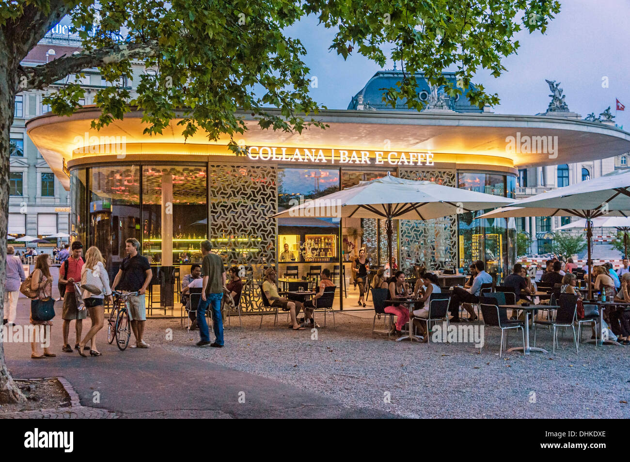 Collana Bar Restaurant, Opéra de Zurich, Zurich, Suisse Banque D'Images