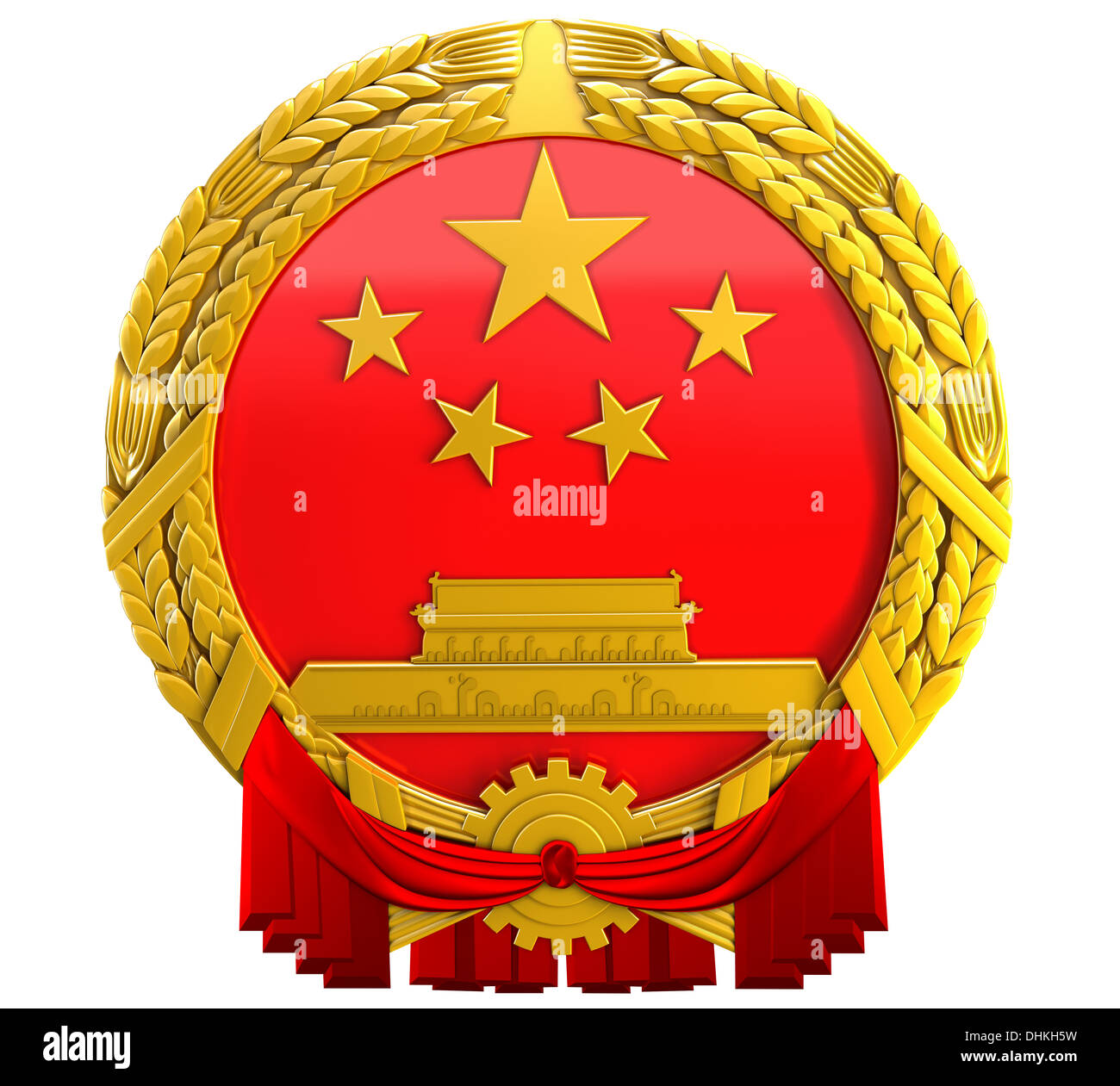 Chinois 3D Coat of Arms Banque D'Images