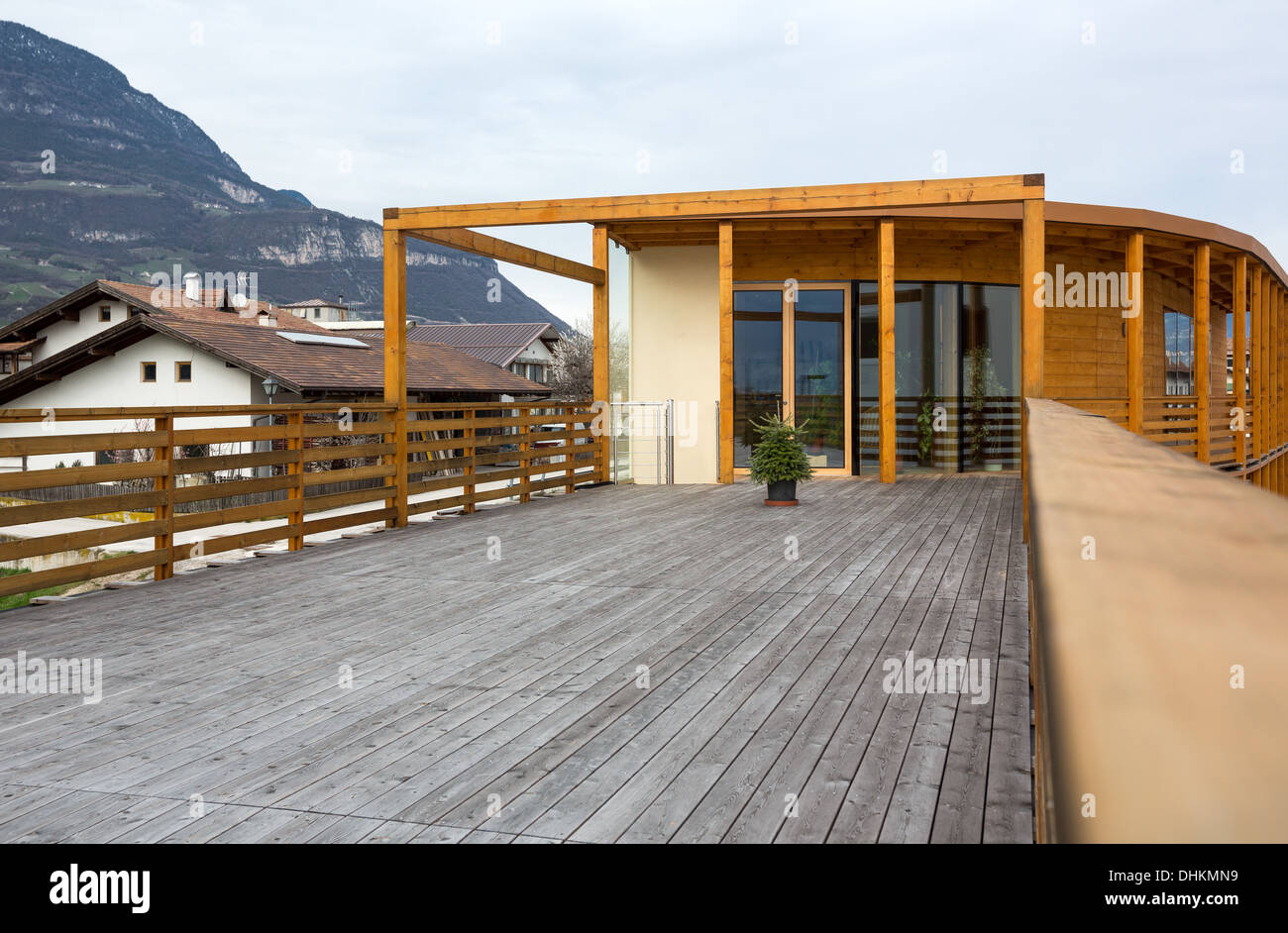 Alto Adige, Magrè, le Casa Salute, maison écologique conçu par Marco Sette Banque D'Images