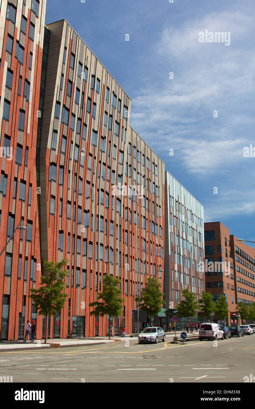 Vue depuis la rue de Sumatrakontor HafenCity à Hambourg, Allemagne. Banque D'Images