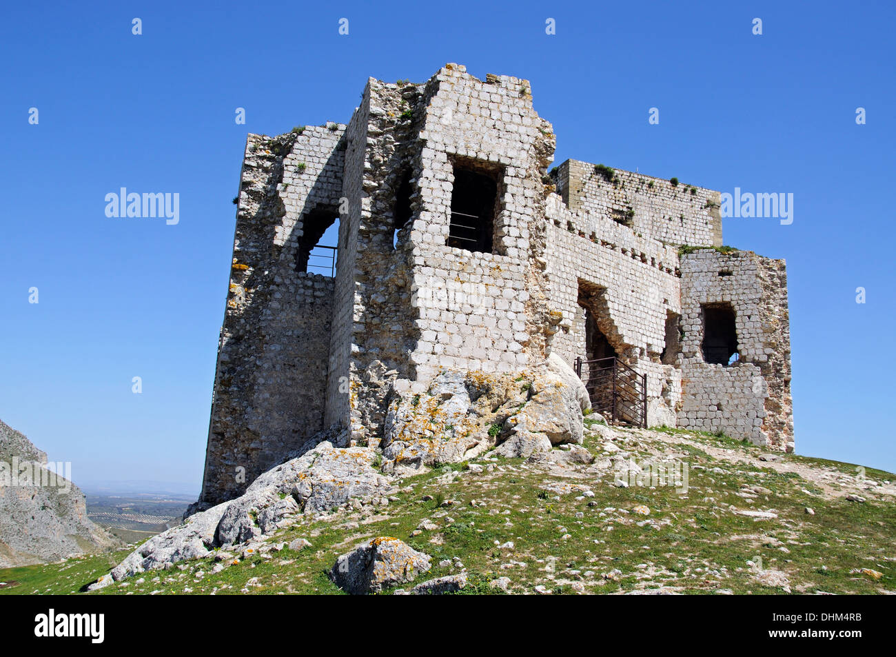 Star castle (Castillo de la Estrella) en haut de la colline, Teba, la province de Malaga, Andalousie, Espagne, Europe de l'Ouest. Banque D'Images