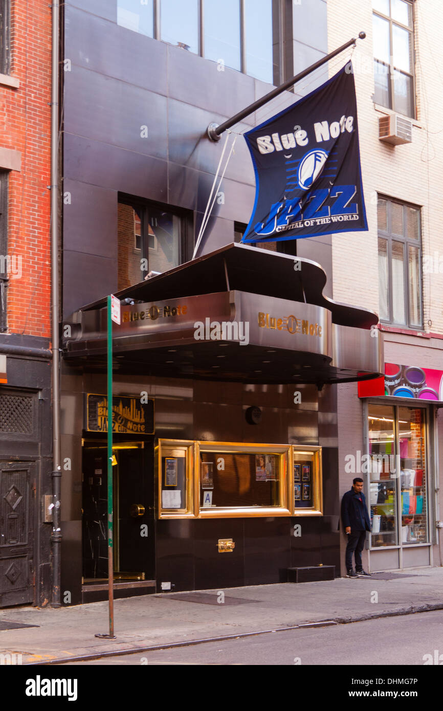 Blue Note jazz club, Greenwich Village, Manhattan, New York City, États-Unis d'Amérique. Banque D'Images