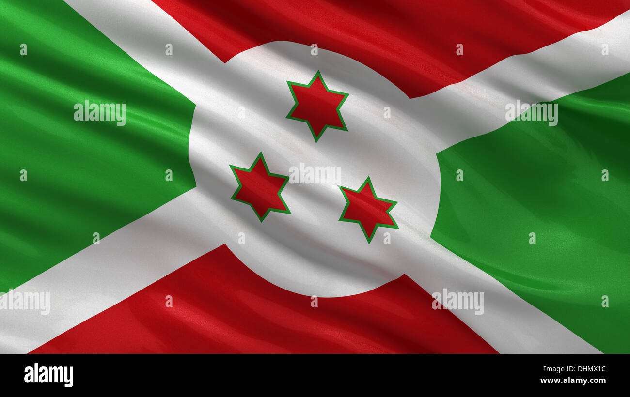 Drapeau du Burundi Banque D'Images