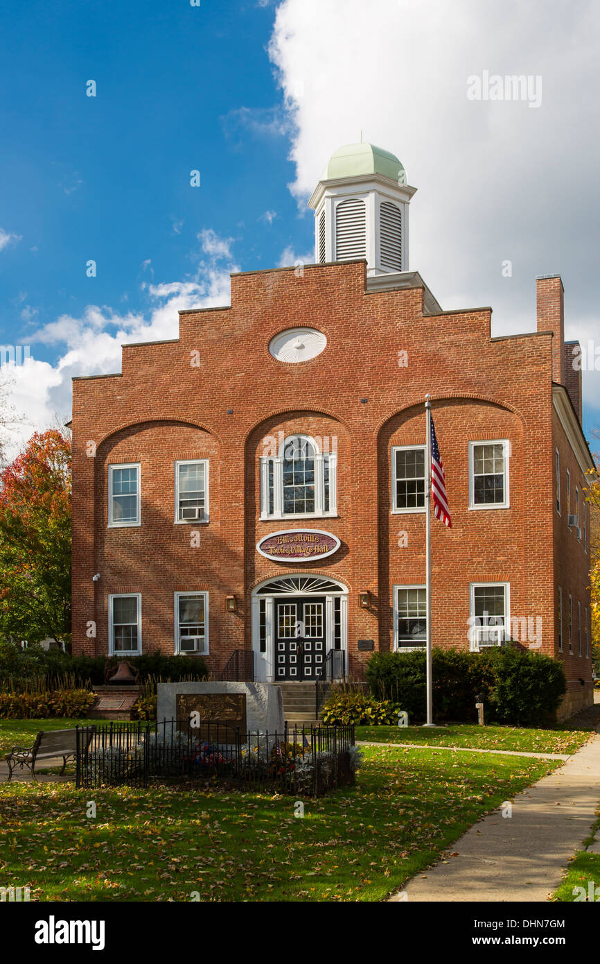 Village historique Ancien Hall à New York Ellicottville Banque D'Images