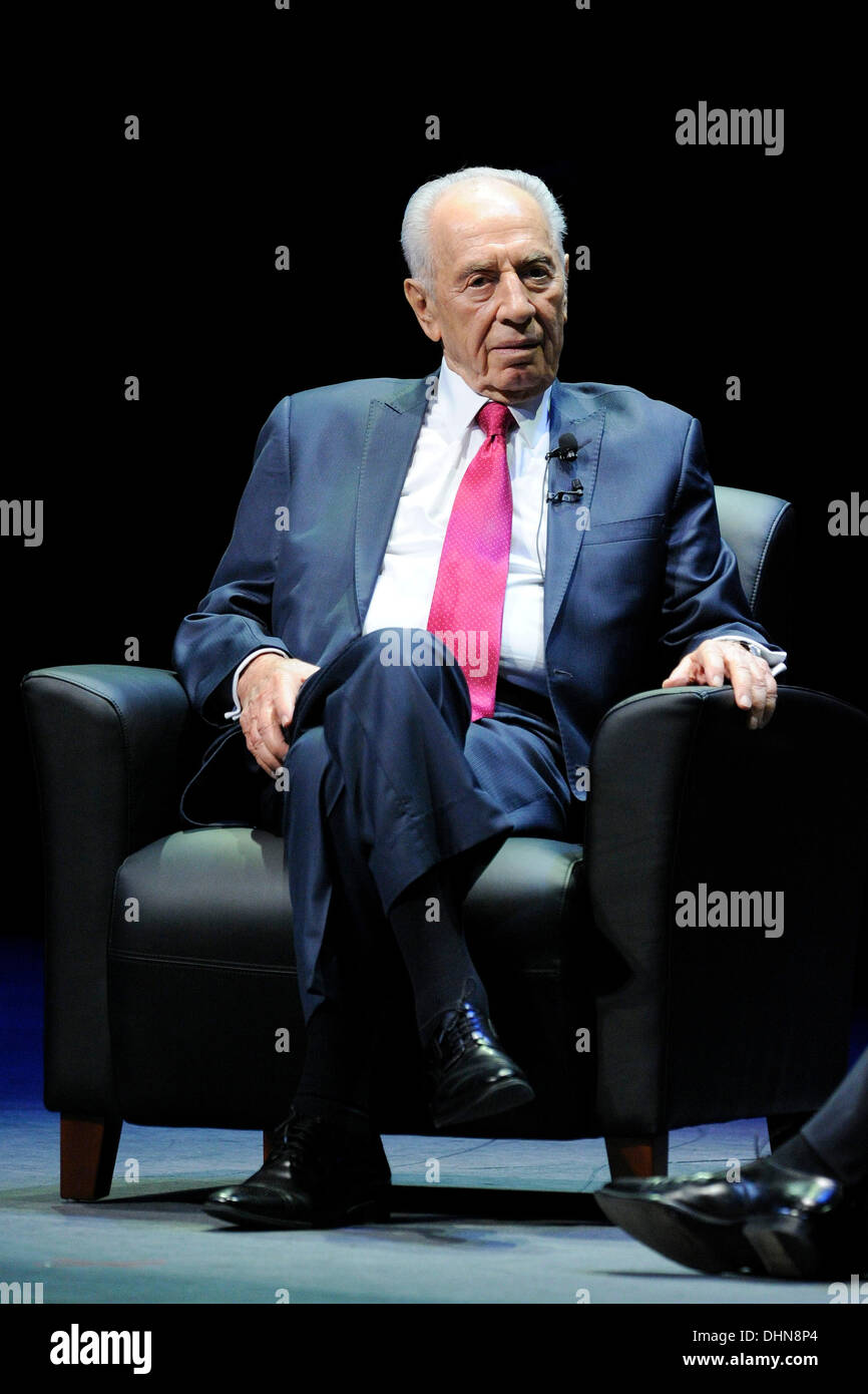 Shimon Peres, président d'Israël d'une soirée avec le président israélien Shimon Peres, organisé par la Fédération UJA du Grand Toronto au Sony Centre for the Performing Arts de Toronto, Canada - 09.05.12 Banque D'Images
