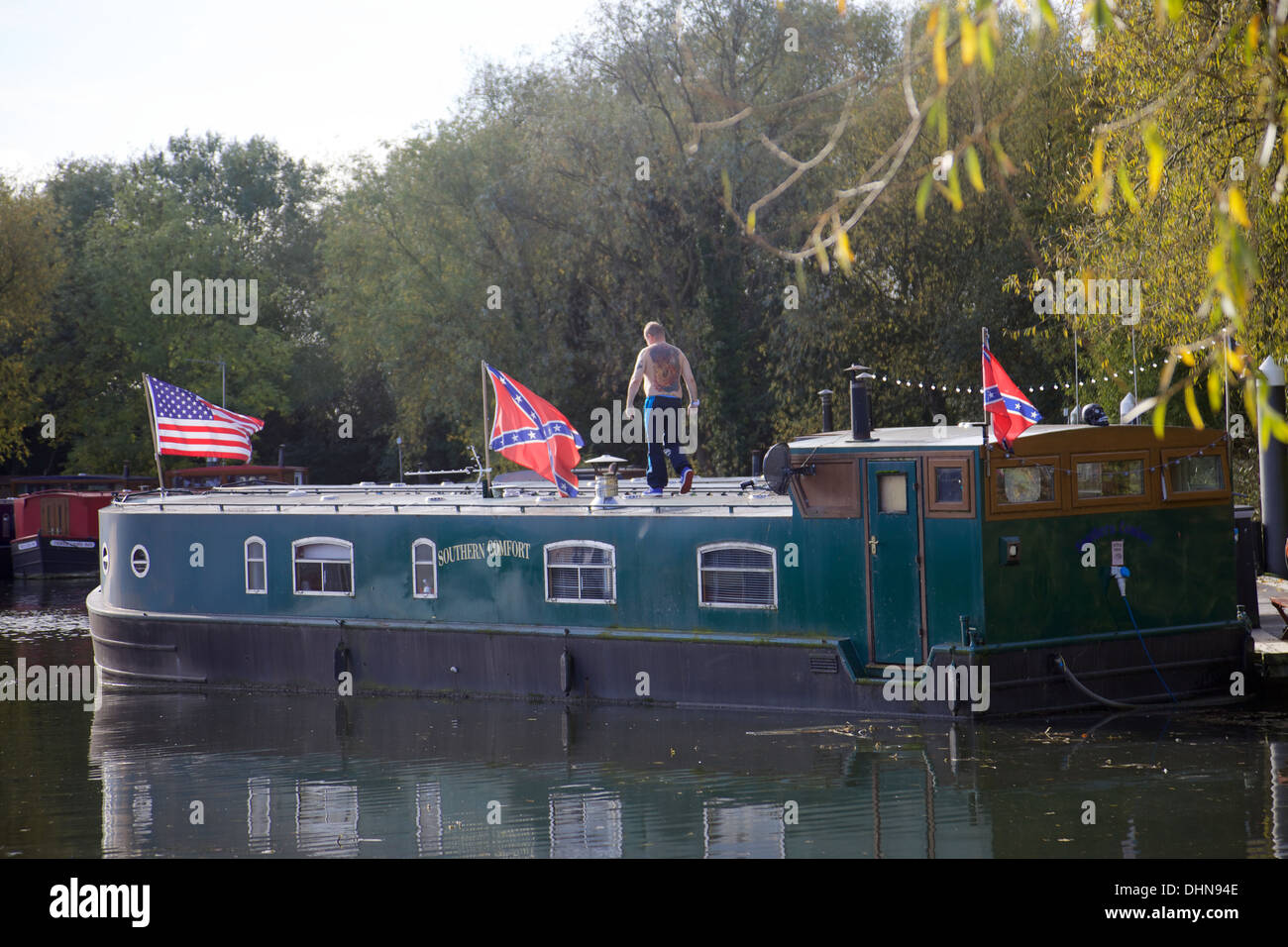 Un bateau à Priory mariner, Bedford, Angleterre Banque D'Images