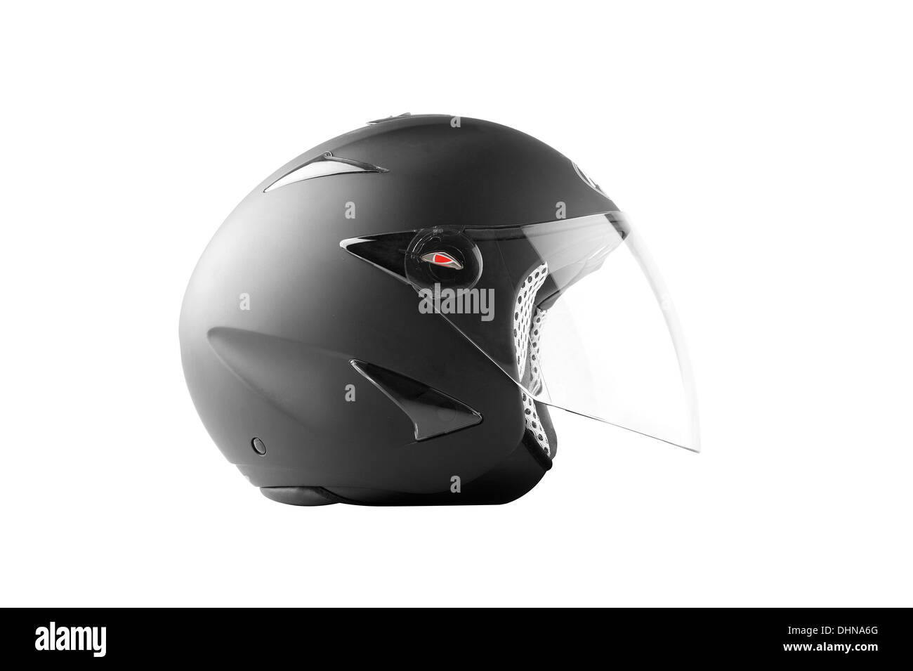 Casque de moto italienne (face ouverte) Banque D'Images