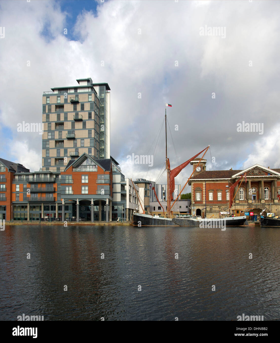 Quai des régates et la Cambria appartements dans le revelopment d'Ipswich Docks Banque D'Images