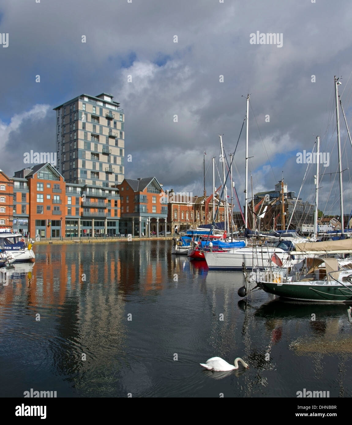 Quai des régates et la Cambria appartements dans le revelopment d'Ipswich Docks Banque D'Images