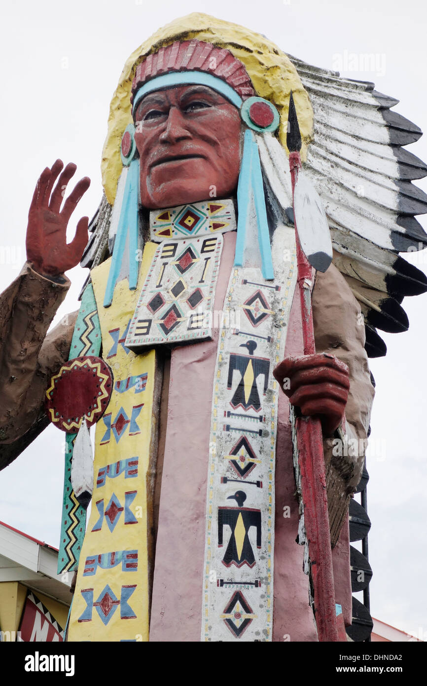 Big Indian shop statue en MA Banque D'Images