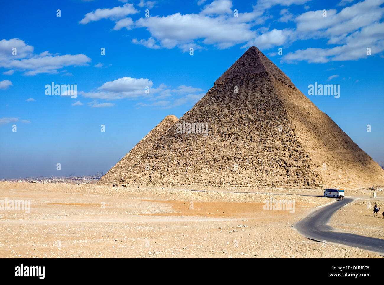 L'Afrique, l'Egypte, site archéologique de Gizeh, les pyramides Banque D'Images