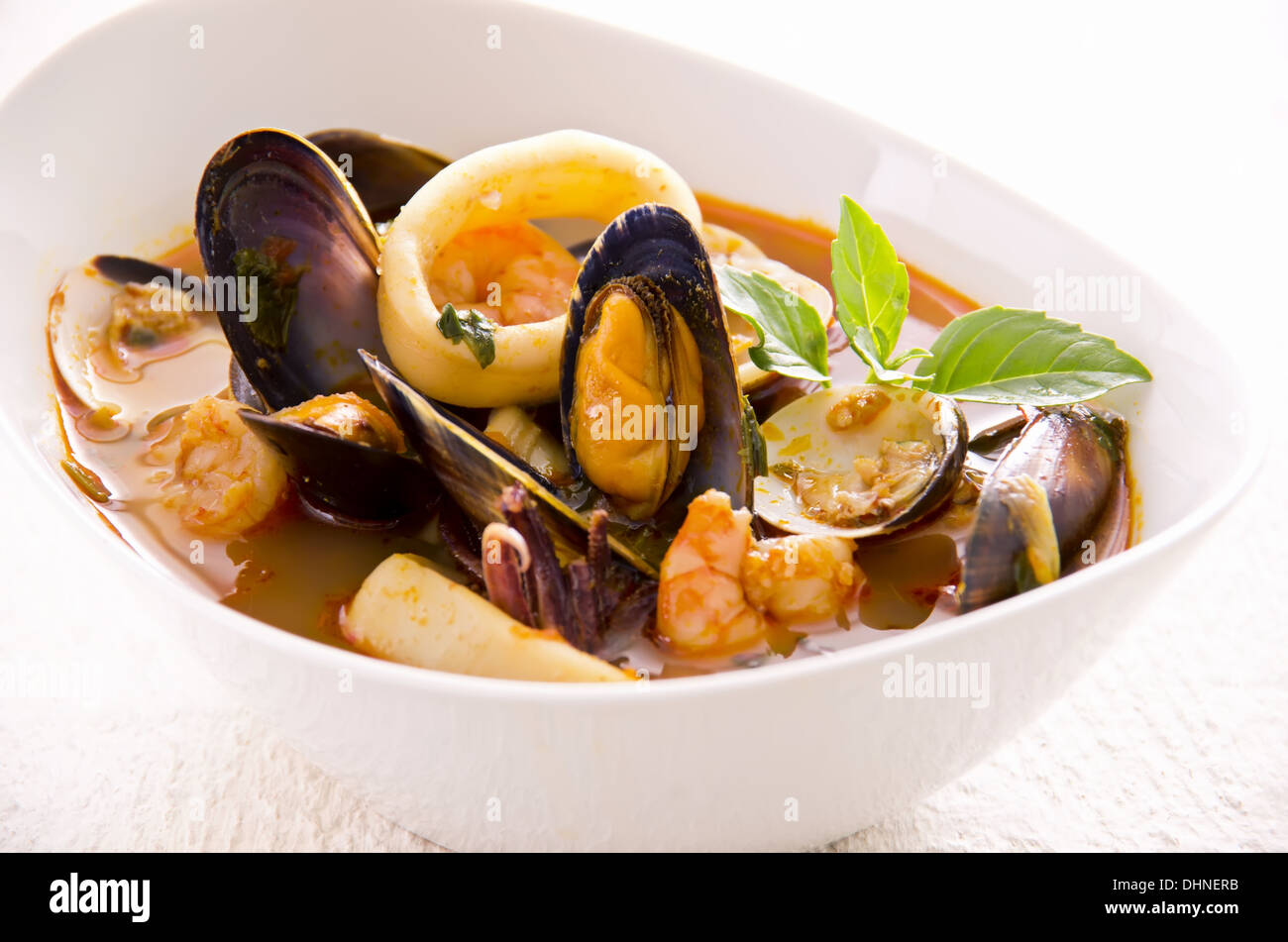 soupe de fruits de mer Banque D'Images