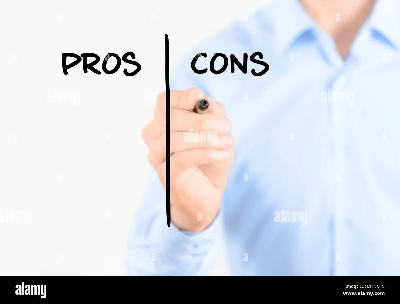 Avantages Inconvénients Gardien De La Paix Comparaison Banque d'image et photos - Alamy