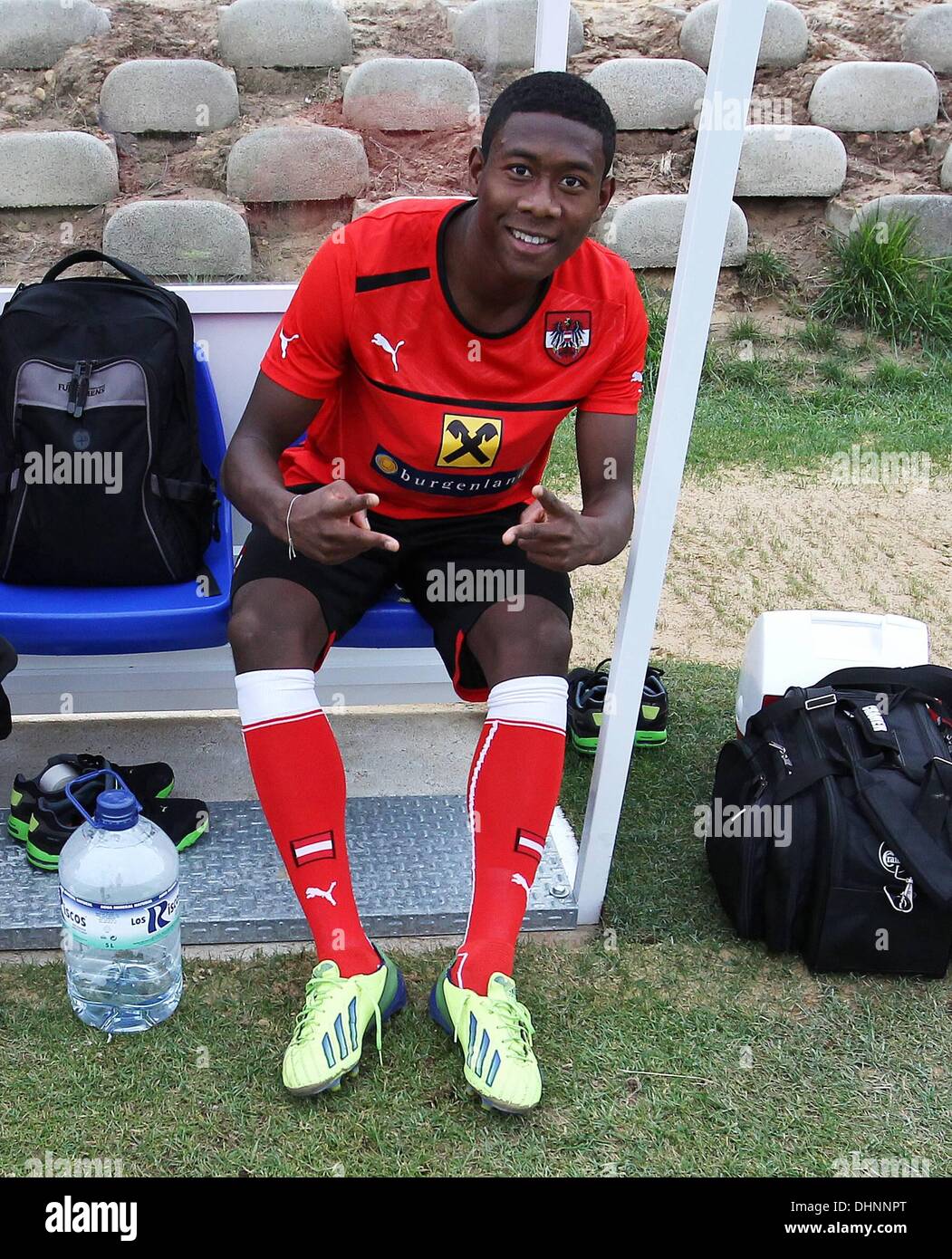 Alicante, Espagne. 13 nov., 2013. Le football international avant-match amical pratique avant l'Autriche contre USA match amical David Alaba AUT © Plus Sport Action/Alamy Live News Banque D'Images