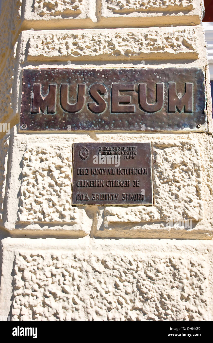 Musée de patrie dans la King's palace de Nicola Bar City, Crna Gora, Monténégro Banque D'Images