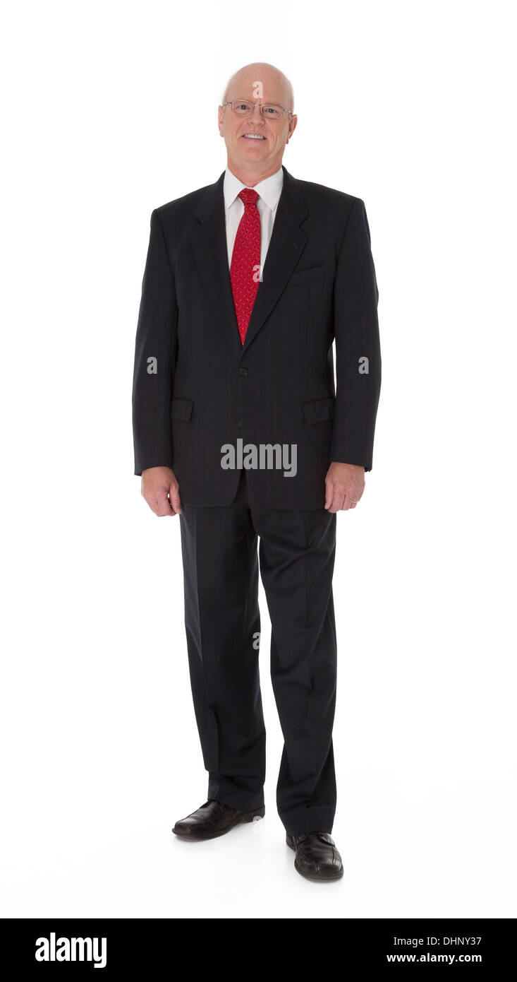 Photo pleine longueur de businessman standing on white background. Banque D'Images