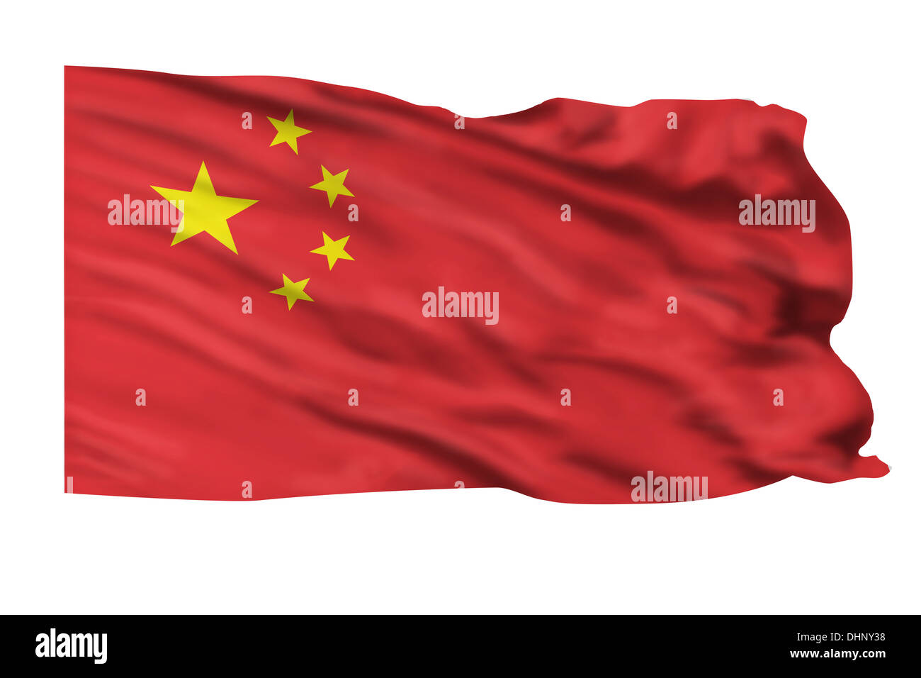 Drapeau chinois de haut vol pour la Chine. Banque D'Images