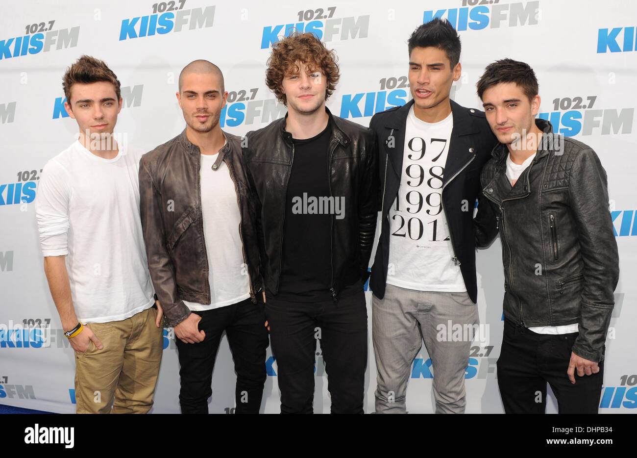 Nathan Sykes, Max George, Siva Kaneswaran, Jay McGuiness, Tom Parker et de la RADIO KIIS FM 102.7 voulait Wango Tango au Home Depot Center - Arrivées Los Angeles, Californie - 12.05.12 Banque D'Images