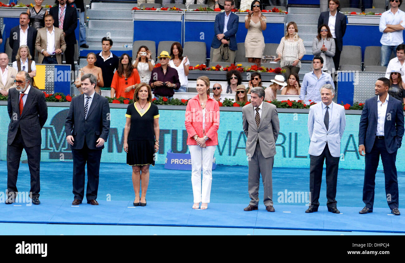 Will Smith assiste à la finale du Masters de Madrid entre le Tchèque Tomas Berdych et suisse Roger Federer au Magic Box (Caja Magica) sports complex Madrid, Espagne - 13.05.12 Banque D'Images