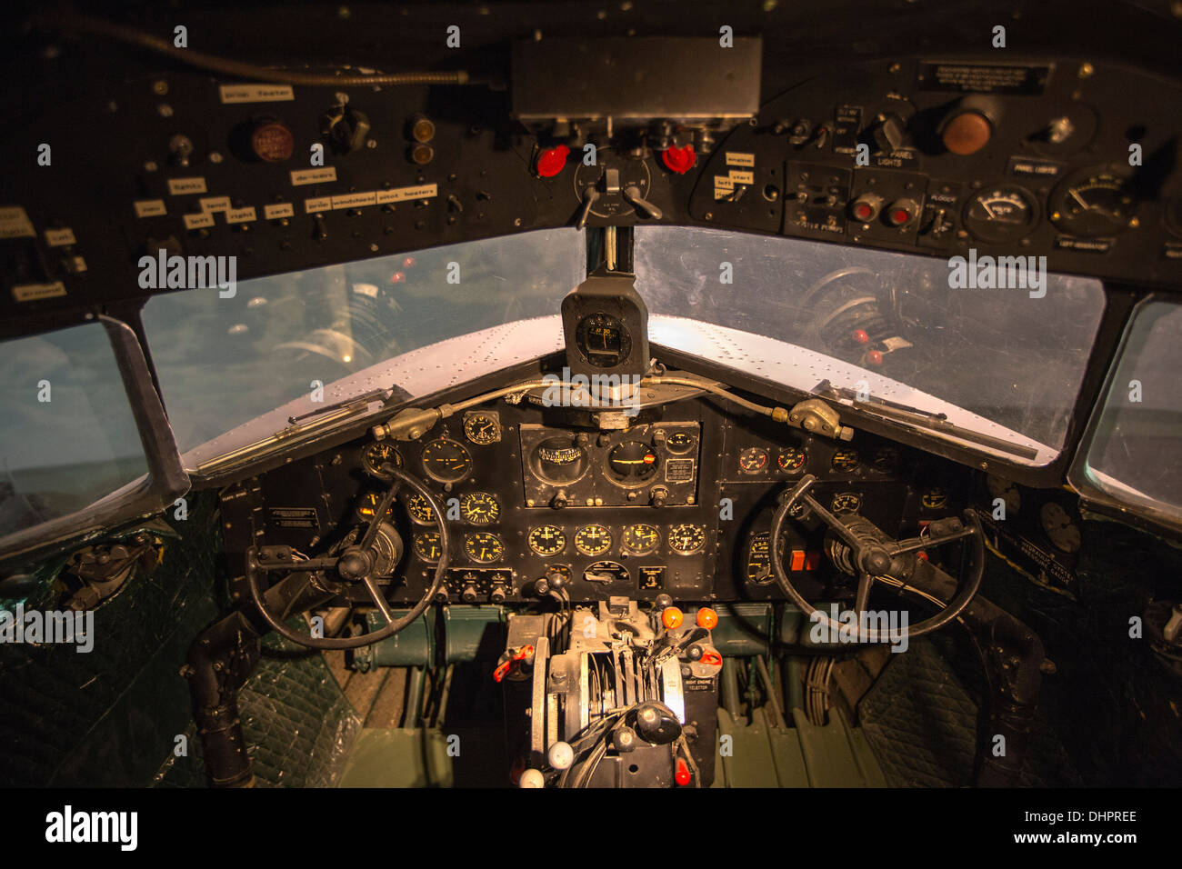 Pays-bas, Lelystad, Aviodrome, musée d'histoire de l'aviation. Pilotage de la Caravelle Sud Aviation française de 1960 3 Banque D'Images