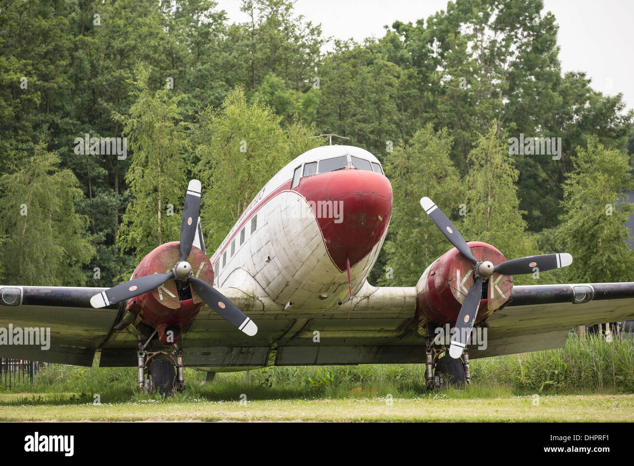 Pays-bas, Lelystad, Aviodrome, musée d'histoire de l'aviation. Douglas DC-3 Dakota Banque D'Images