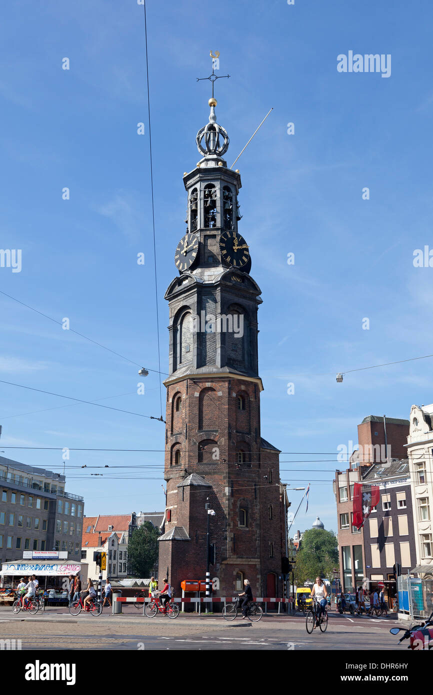La tour à Amsterdam, Hollande Banque D'Images