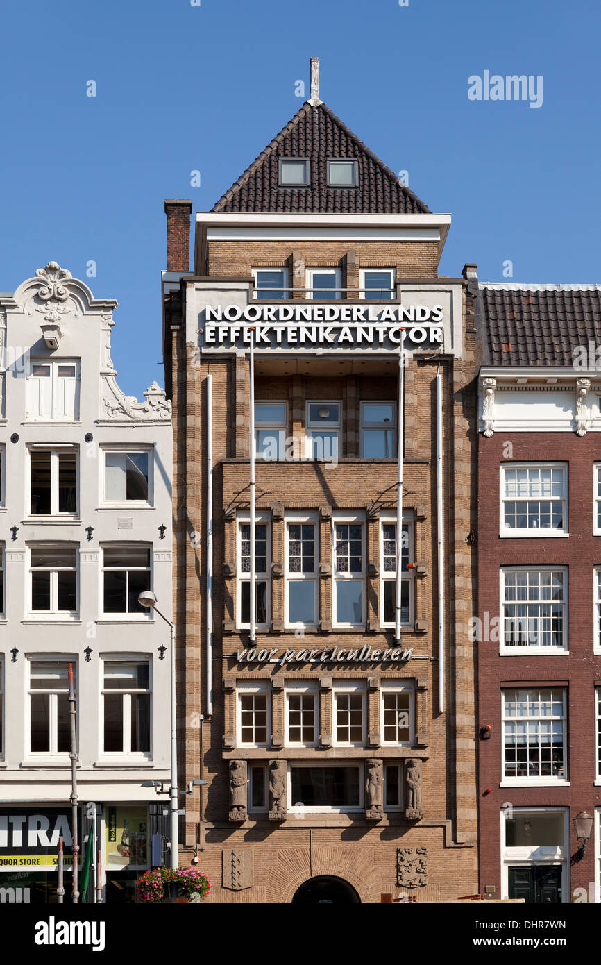 Les maisons historiques à Amsterdam, Pays-Bas Banque D'Images